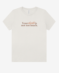 Vinyl Quote "Your Depth is Not Too Much" T-Shirt in Vintage White