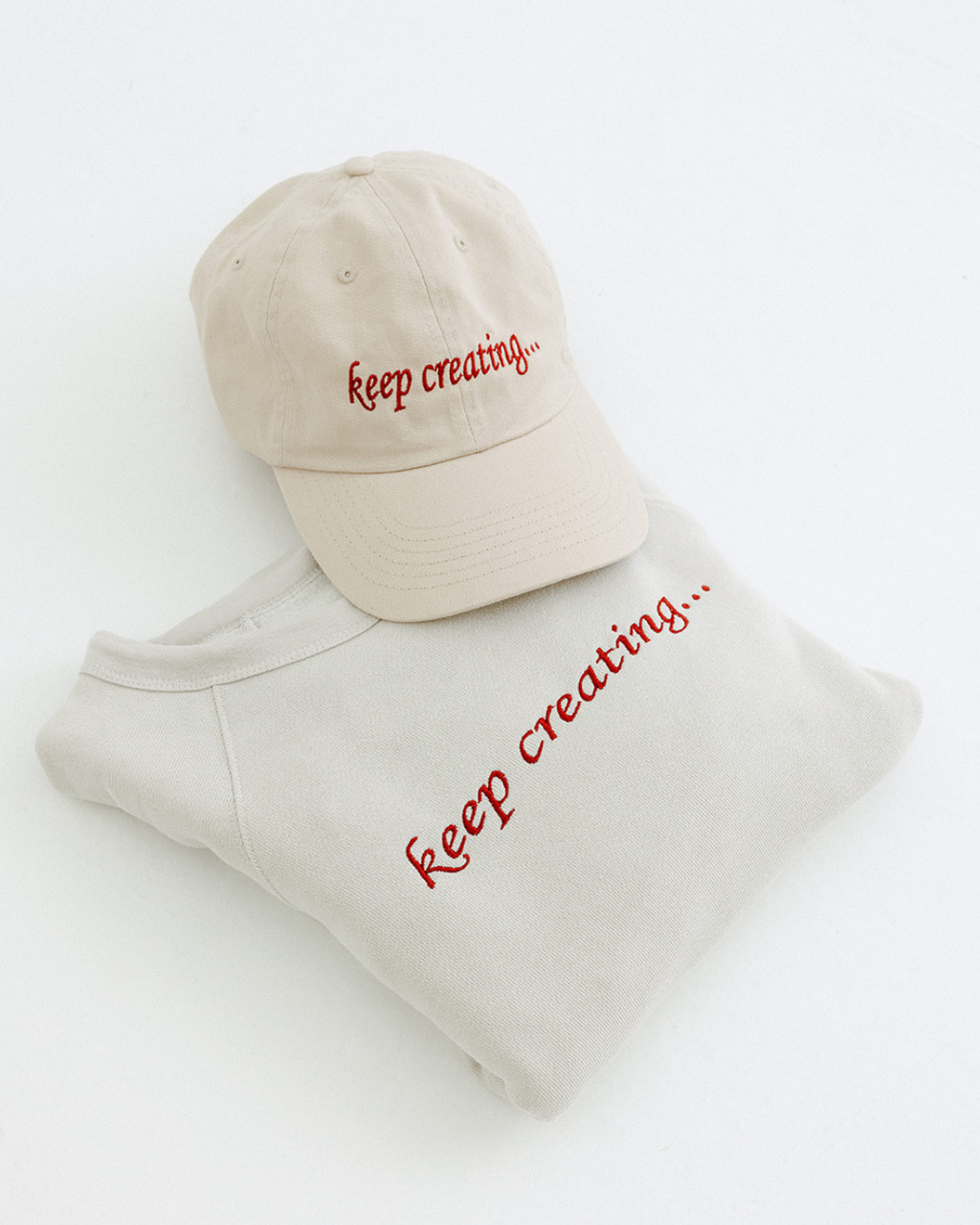 Embroidered "Keep Creating" Baseball Cap