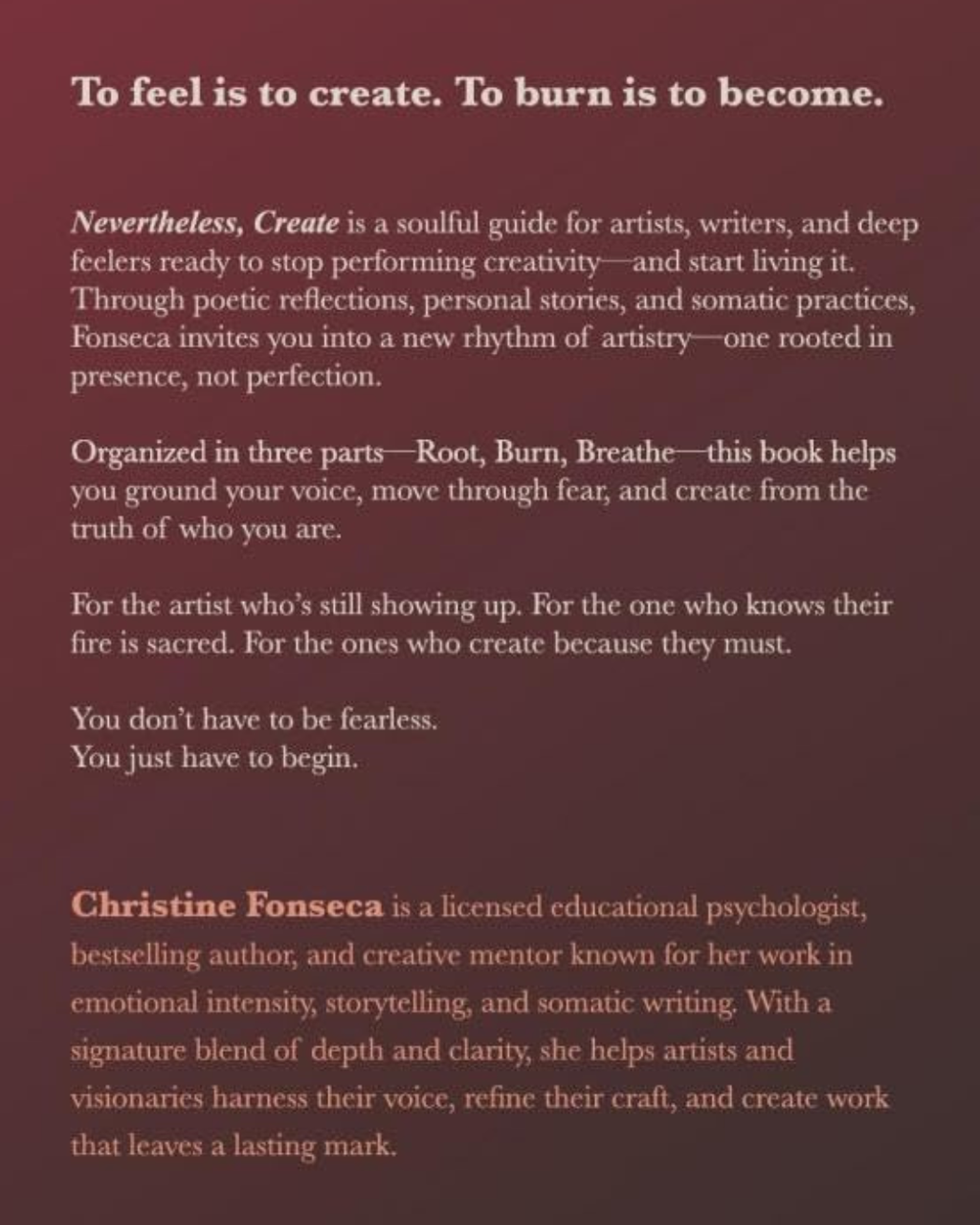 Nevertheless, Create: Art Intensity and the Practice of Showing Up