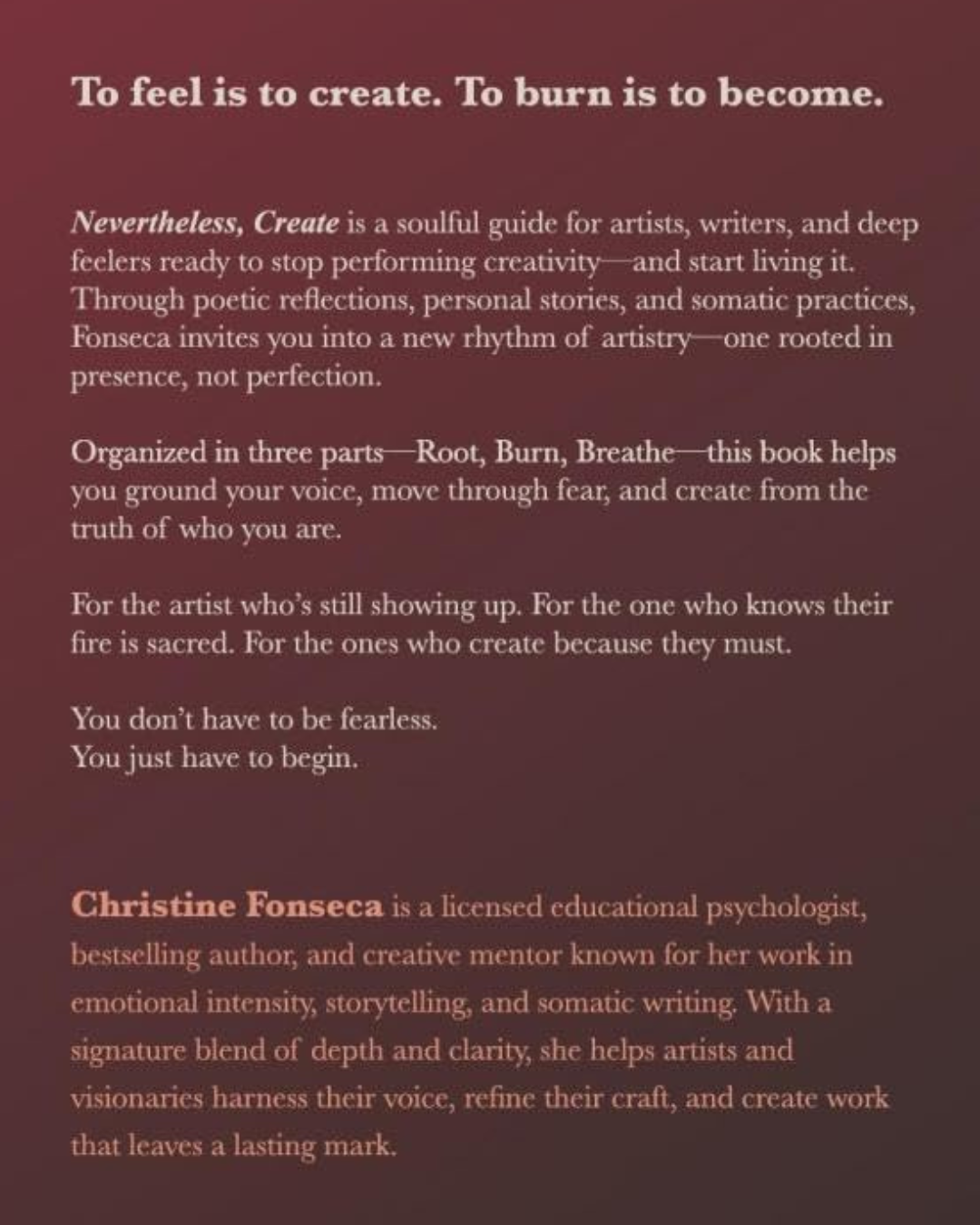 Nevertheless, Create: Art Intensity and the Practice of Showing Up