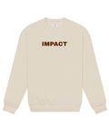 Embroidered “IMPACT” Sweatshirt in Beige