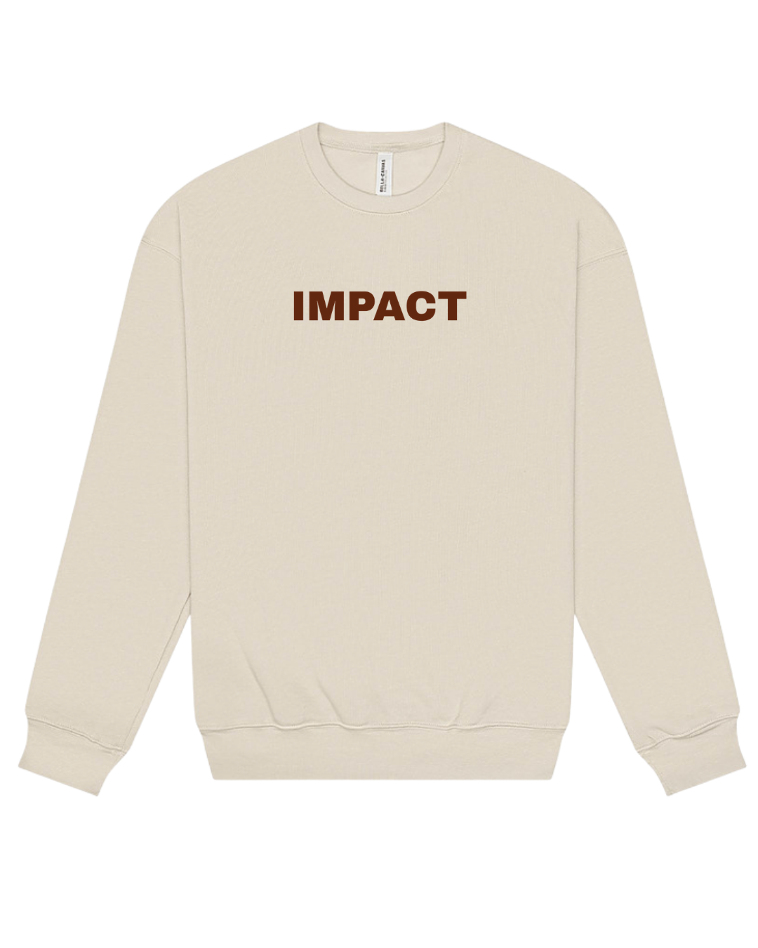 Embroidered “IMPACT” Sweatshirt in Beige